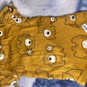 Brown Bear Print Kids Bodysuit